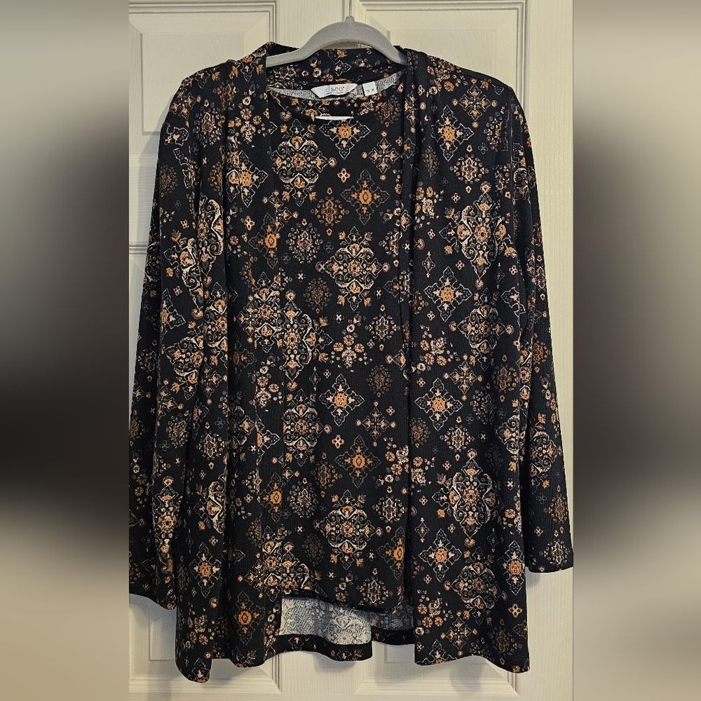 D&co Knit Cardigan Sweater Set Womens XL
